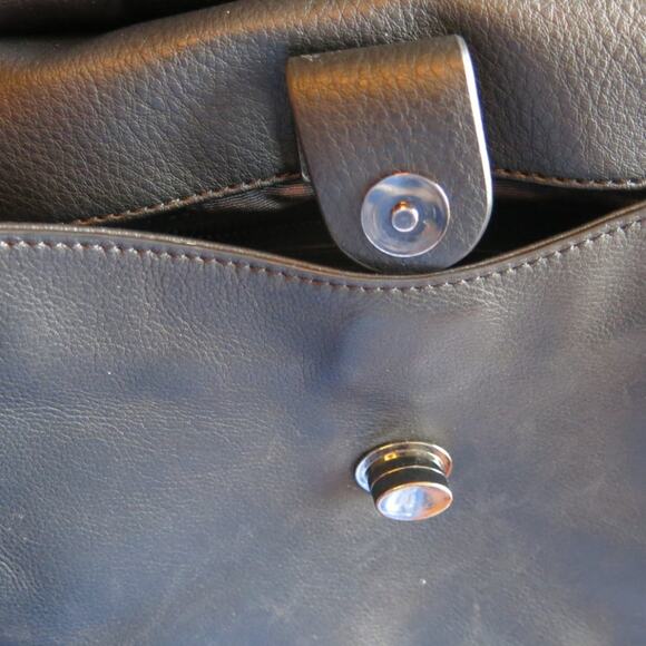 RACHEL ROY Bag Shoulder/Crossbody Leather Tassel Outside Pocket Black - Picture 5 of 8